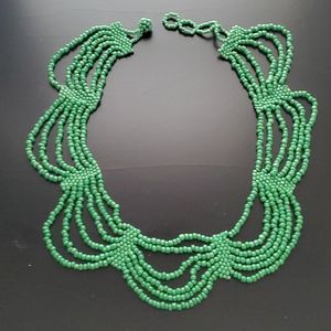 3/$26 Green beaded necklace